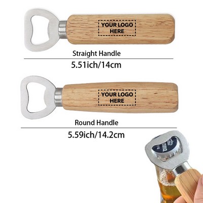 Wooden Stainless Steel Bottle Opener