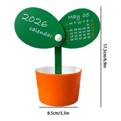 Bud Desk Calendar w/Pen Holder