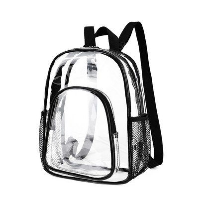 Stadium Approved Transparent PVC Clear Backpack with Adjustable Straps
